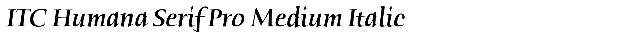 ITC Humana Serif Pro Medium Italic image